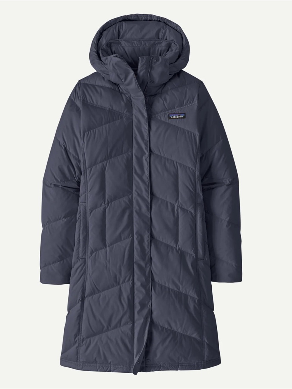 Patagonia Navy Hooded Jacket with Multicolor Logo